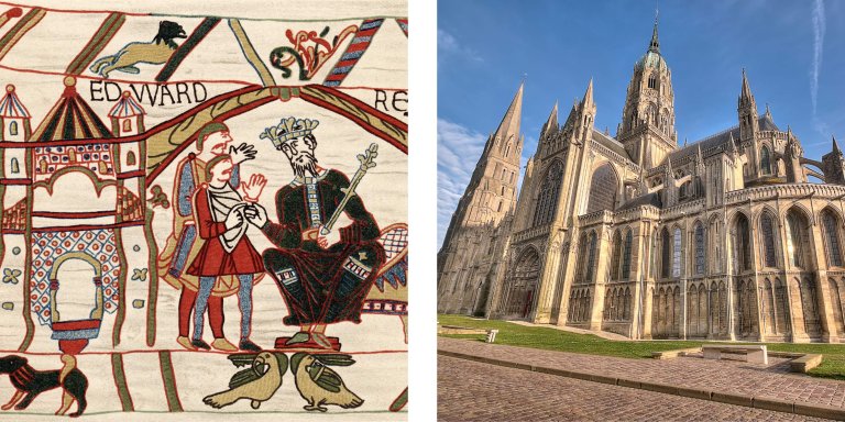 The Bayeux Tapestry | Bayeux Cathedral. Photos via canva.com